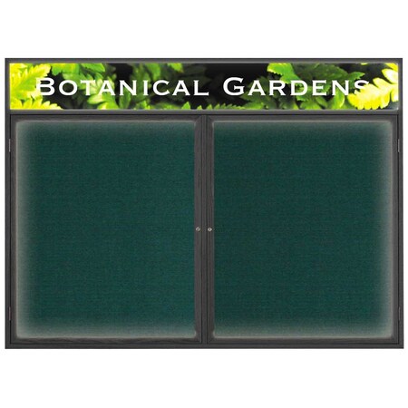United Visual Products Open Faced Traditional Corkboard, 36x24" UV641A-SATIN-KEYLIME